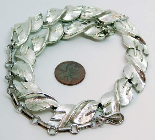 Vintage Coro Silver Tone Collar Necklace 64.7g image number 6