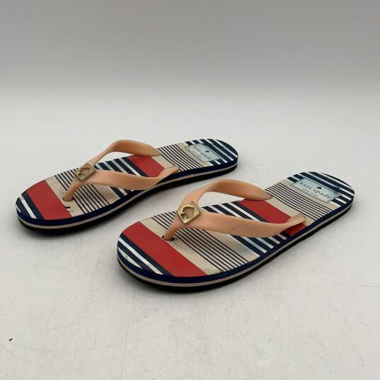 Kate Spade New York Womens Multicolor Stripe Slip On Flip Flop Sandals Size 6M image number 2