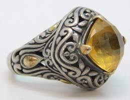 Robert Manse Bali Designs 925 Sterling Silver & 18K Yellow Gold Citrine Ring 10.8g alternative image