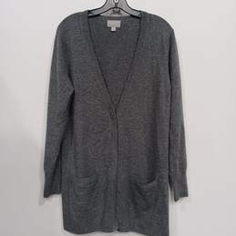 Pure Women's Gray Cashmere Cardigan Style Sweater Size 12