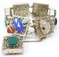 VNTG Kafin NY Rose Quartz Amethyst Opal & Bloodstone Gold Tone Filigree Bracelet image number 2