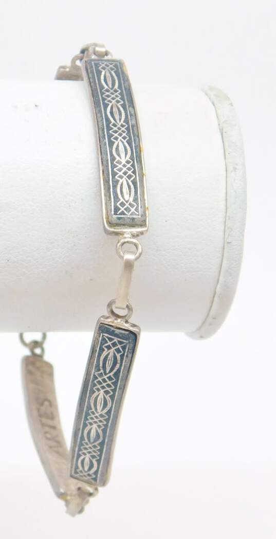 925 Connemara Marble Irish Claddagh Celtic Knot Jewelry 21.3g image number 5