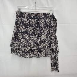 NWT Lulus WM's Blooming Black & White Floral Ruffled Chouyatou Skirt Size M alternative image