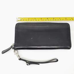 Frye Smooth Black Leather Zip Around Continental Wallet/Wristlet alternative image