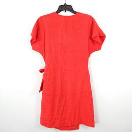 Amandi Women Red Wrap Dress S NWT alternative image