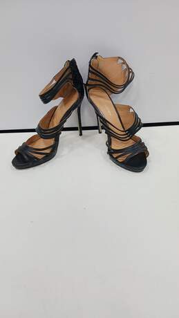 Badgley Mischka Black And Brown Strappy High Heels Size 11 NWT alternative image