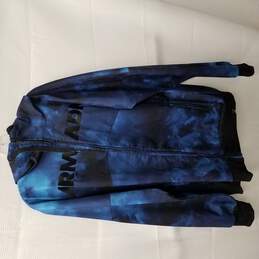 Dark Blue Tie Dye Hooded Raincoat