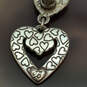 Designer Brighton Silver-Tone Engraved Heart Fashionable Dangle Earrings image number 4