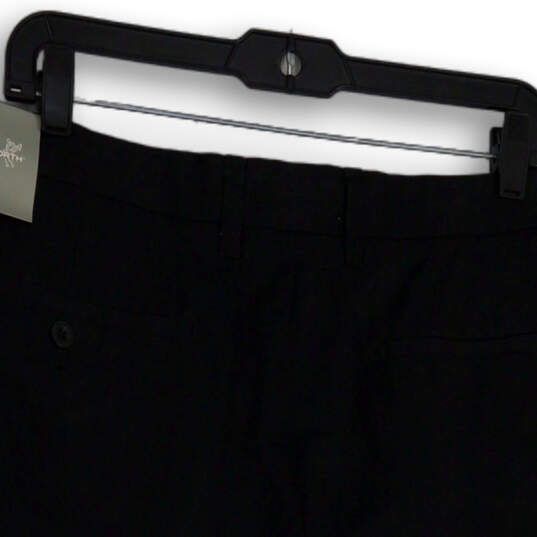NWT Mens Black Regular Fit Flat Front Slash Pocket Chino Shorts Size 38 image number 4