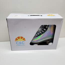 C & C California Shoes Silver/White Holographic Fish Scale Roller Skates 11M