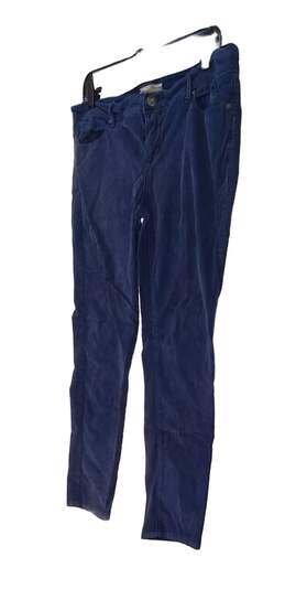 Womens Blue Dark Wash Stretch Pockets Denim Straight Jeans Size 29 alternative image