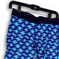 Womens Blue Dri Fit Relay Print Elastic Waist Cropped Leggings Size Medium image number 3