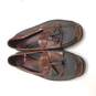 Cole Haan Men's Brown Leather Fringe Tassle Loafers Size 12 image number 5