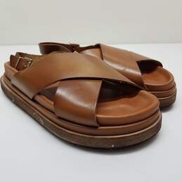 Alohas Women's Nico Tan Leather Sandals Size 8.5