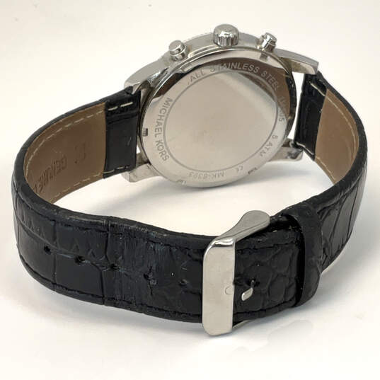 Designer Michael Kors Hawthorne MK8393 Black Round Dial Analog Wristwatch image number 2