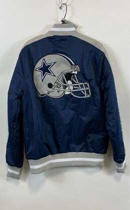 NFL Mens Blue Silver Long Sleeve Dallas Cowboys Football Varsity Jacket Size S alternative image