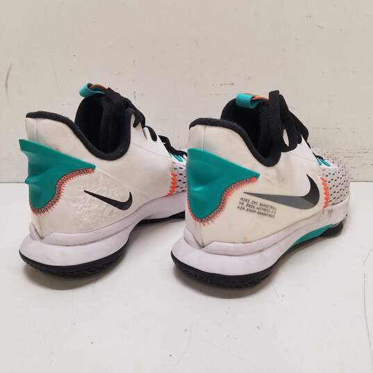 Nike LeBron Witness 5 White Clear Jade Athletic Shoes Men's 9.5 image number 4