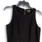 Womens Black Sleeveless Round Neck Back Zip Knee Length A-Line Dress Size S image number 3