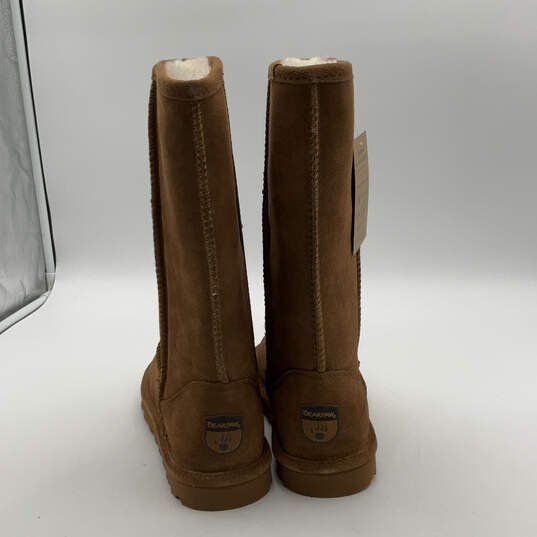 NIB Womens Elle Tall 1963W Brown Suede Round Toe Mid-Calf Snow Boots Size 9 image number 3