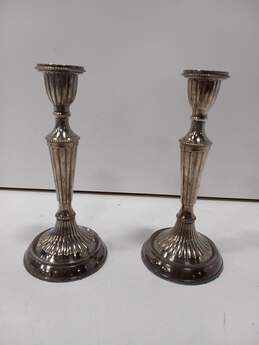 Pair of Silverplated Candlesticks