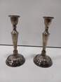 Pair of Silverplated Candlesticks image number 1