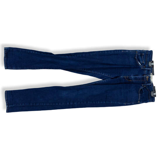 Womens Blue Medium Wash Stretch Mid Rise Denim Skinny Leg Jeans Size 8 image number 1