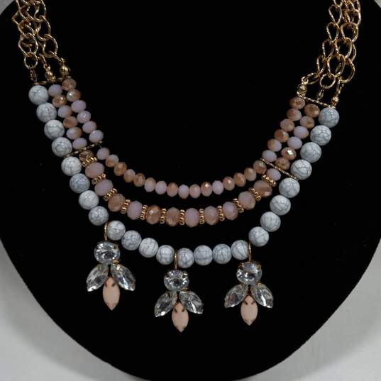 Assorted Faux Pearls & Gold Tone Fashion Costume Jewelry Set image number 2