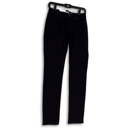 NWT Womens Blue Dark Wash Denim Pockets Stretch Skinny Leg Jeans Size 4 image number 1