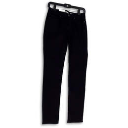 NWT Womens Blue Dark Wash Denim Pockets Stretch Skinny Leg Jeans Size 4