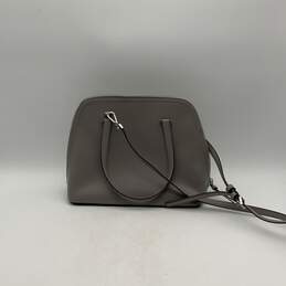 Womens Gray Leather Detachable Strap Patterson Drive Dome Satchel Bag alternative image