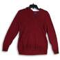 Karen Scott Womens Red Knitted Collared Long Sleeve Pullover Sweater Size Small image number 2