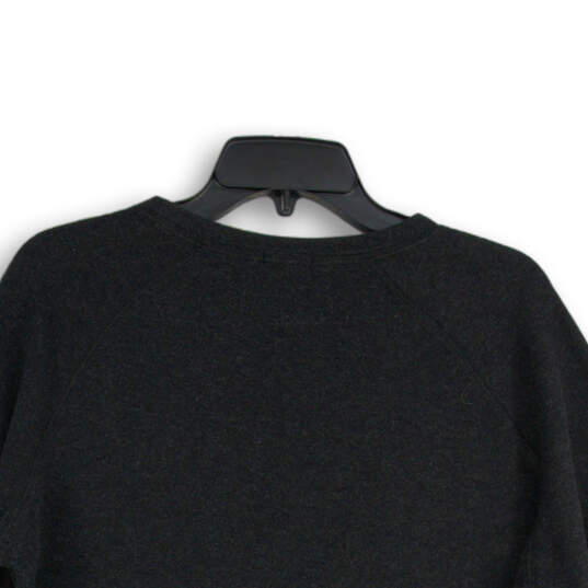 Womens Dark Gray Long Sleeve Crew Neck Pullover Sweatshirt Size Large image number 4