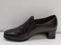 Munro American Women's Brown Leather Block Heel Comfort Shoes Size 6W image number 2