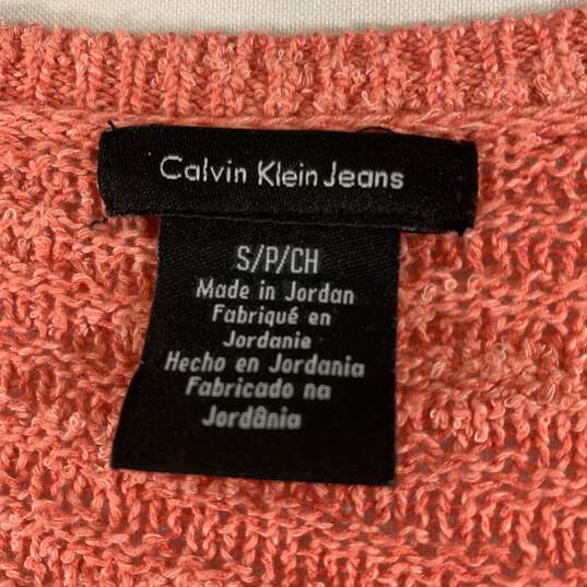 Women's Coral Calvin Klein Jeans Sweater, Sz. S image number 3