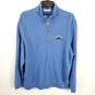 Tommy Bahama Men Blue Quarter Zip Sweatshirt L NWT image number 1