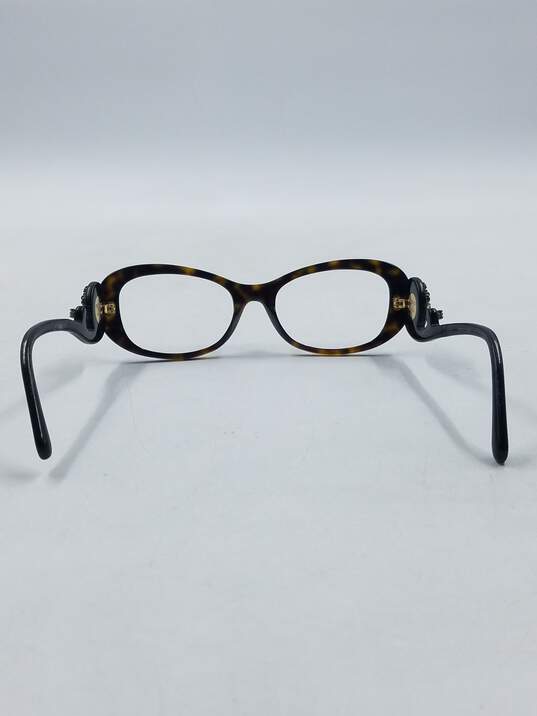 Prada Oval Tortoise Embellished Eyeglasses image number 3
