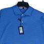 NWT Peter Miller Mens Blue Yellow Short Sleeve Pullover Polo Shirt Size L image number 3