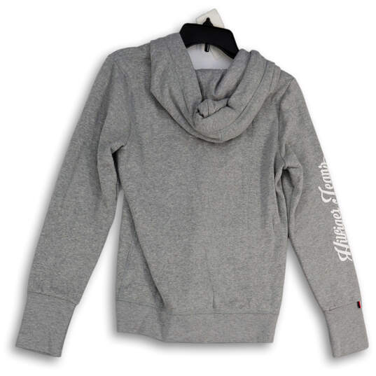 NWT Womens Gray Heather Long Sleeve Pockets Full-Zip Hoodie Size XS image number 2
