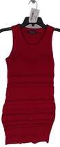 Womens Red Sleeveless Scoop Neck Pullover Bodycon Dress Size Small image number 6