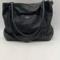 Lodis Womens Black Leather Inner Zipper Pocket Double Handle Tote Bag Purse image number 1