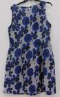 Tommy Hilfiger Women's Sleeveless Blue Patterned Dress Size 14 image number 3