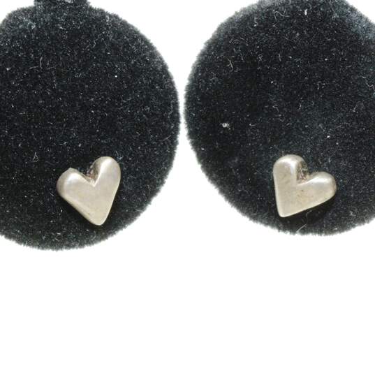 Bundle Of 3 Sterling Silver Heart Shaped Earrings - 8.3g image number 4
