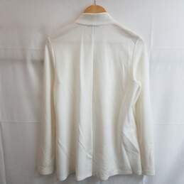 Eileen Fisher white knit single button blazer jacket S alternative image