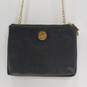 Anne Klein Black Faux Leather Crossbody Bag with Chain Accent image number 2