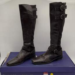 NIB Stuart Weitzman Womens Brown Adjustable Strap Tall Riding Boots Size 10 alternative image