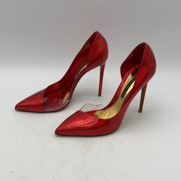 Alexandre Vauthier Womens Red Pointed Toe Stiletto D'orsay Heels Size 7