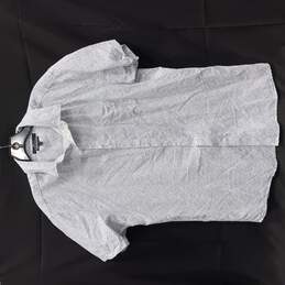Men’s Slim Fit Short Sleeve Button-Up Shirt Sz M