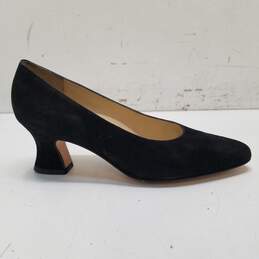 Classique Entier Black Suede Pump Heels Shoes Size 6.5 B