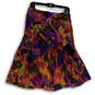 Womens Multicolor Printed Flat Front Classic Pull-On Flared Skirt Size 6 image number 3