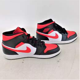 Jordan 1 Mid White Black Red 2022 Men's Shoes Size 11 alternative image